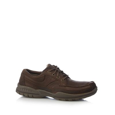 Skechers Big and tall brown 'vorlez' lace up shoes